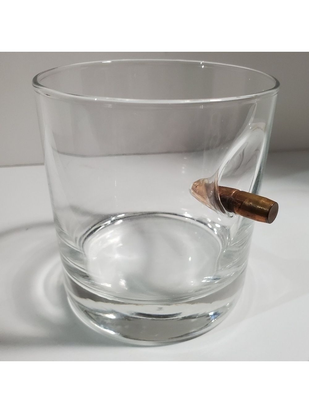 Whiskey rocks Glass bullet shooting in the side BenShot barware Mancave